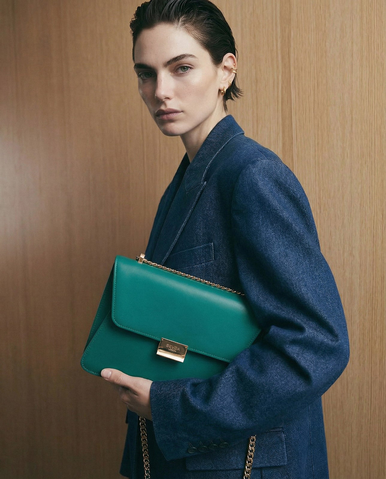 Kate Shoulder Bag Emerald Green
