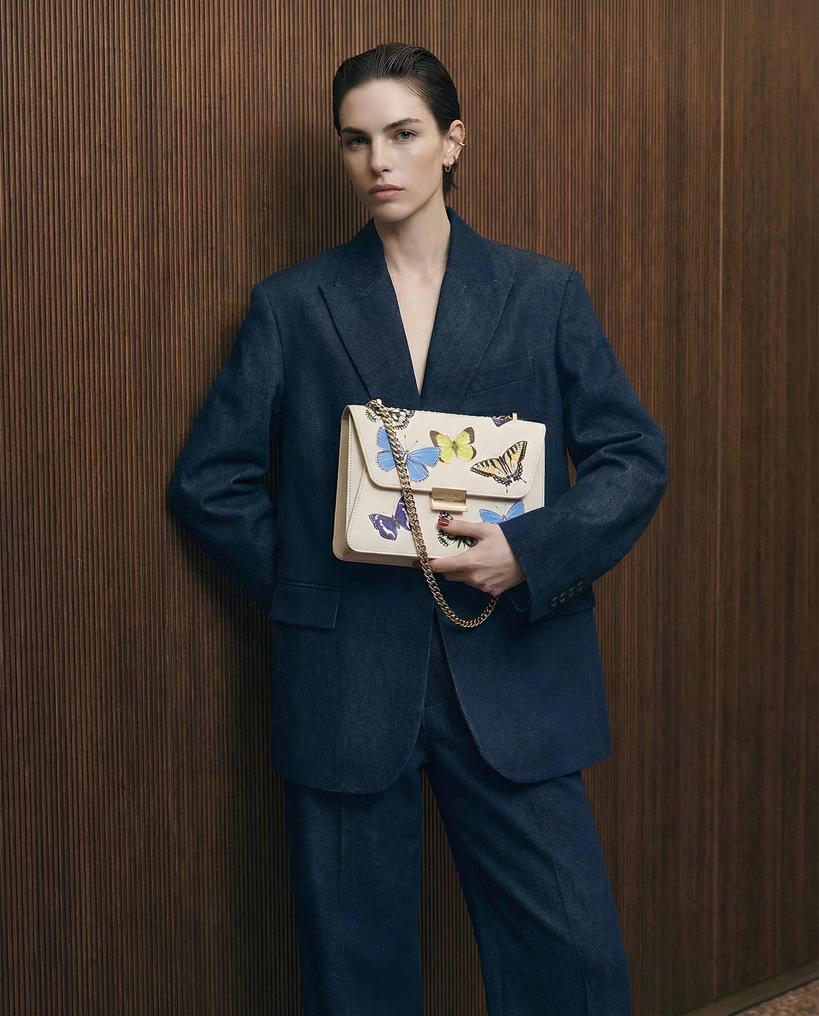 Kate Shoulder Bag Off White Butterflies