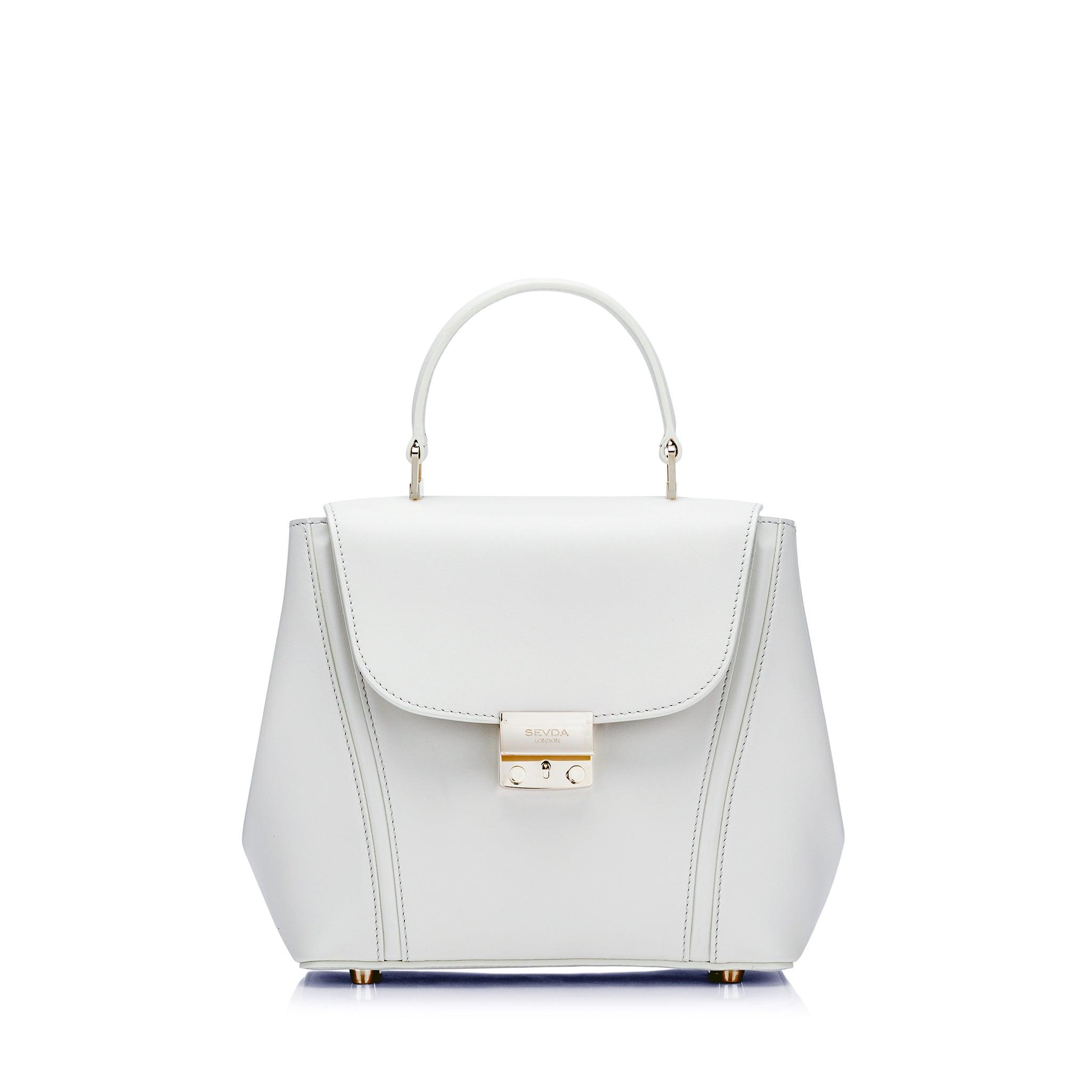 Off White Small Top Handle Designer Bag - A fusion of London design and Italian craftsmanship.