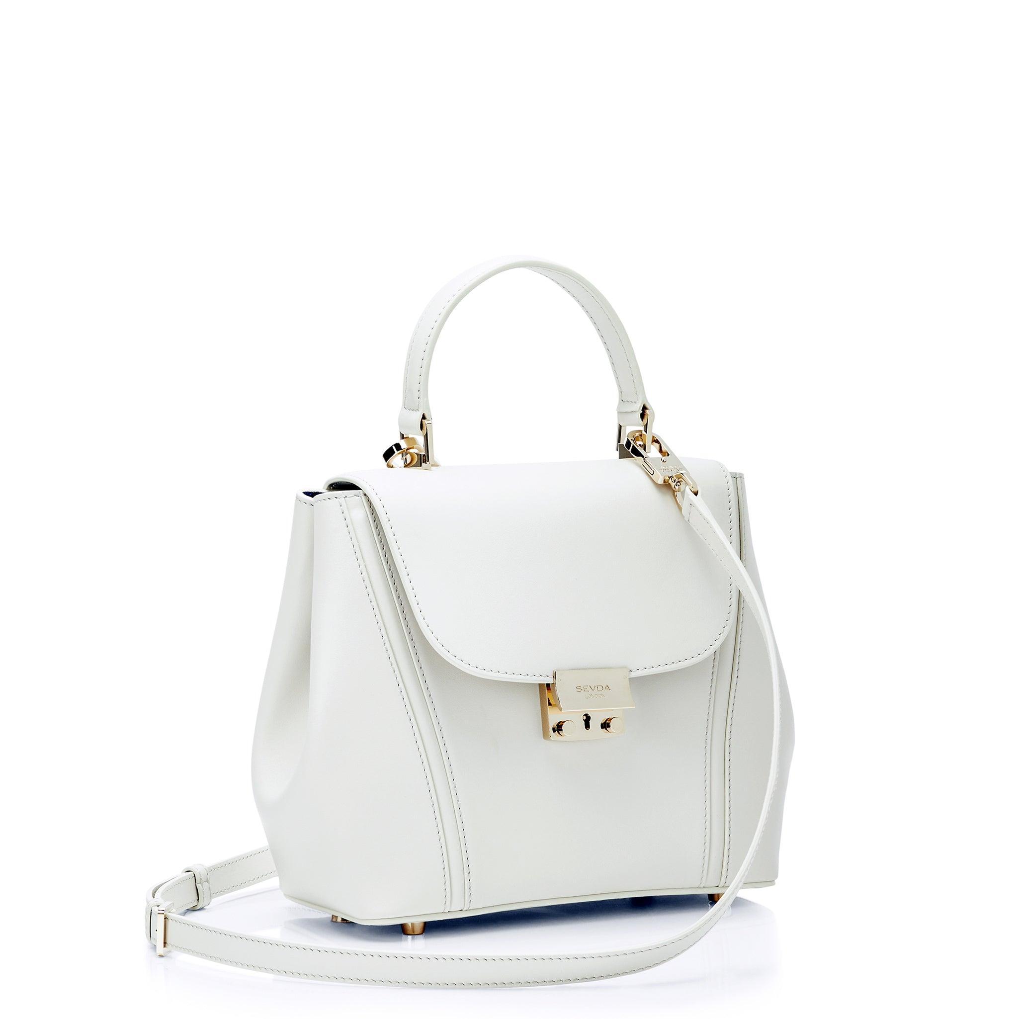Off White Small Top Handle Designer Bag - A fusion of London design and Italian craftsmanship.