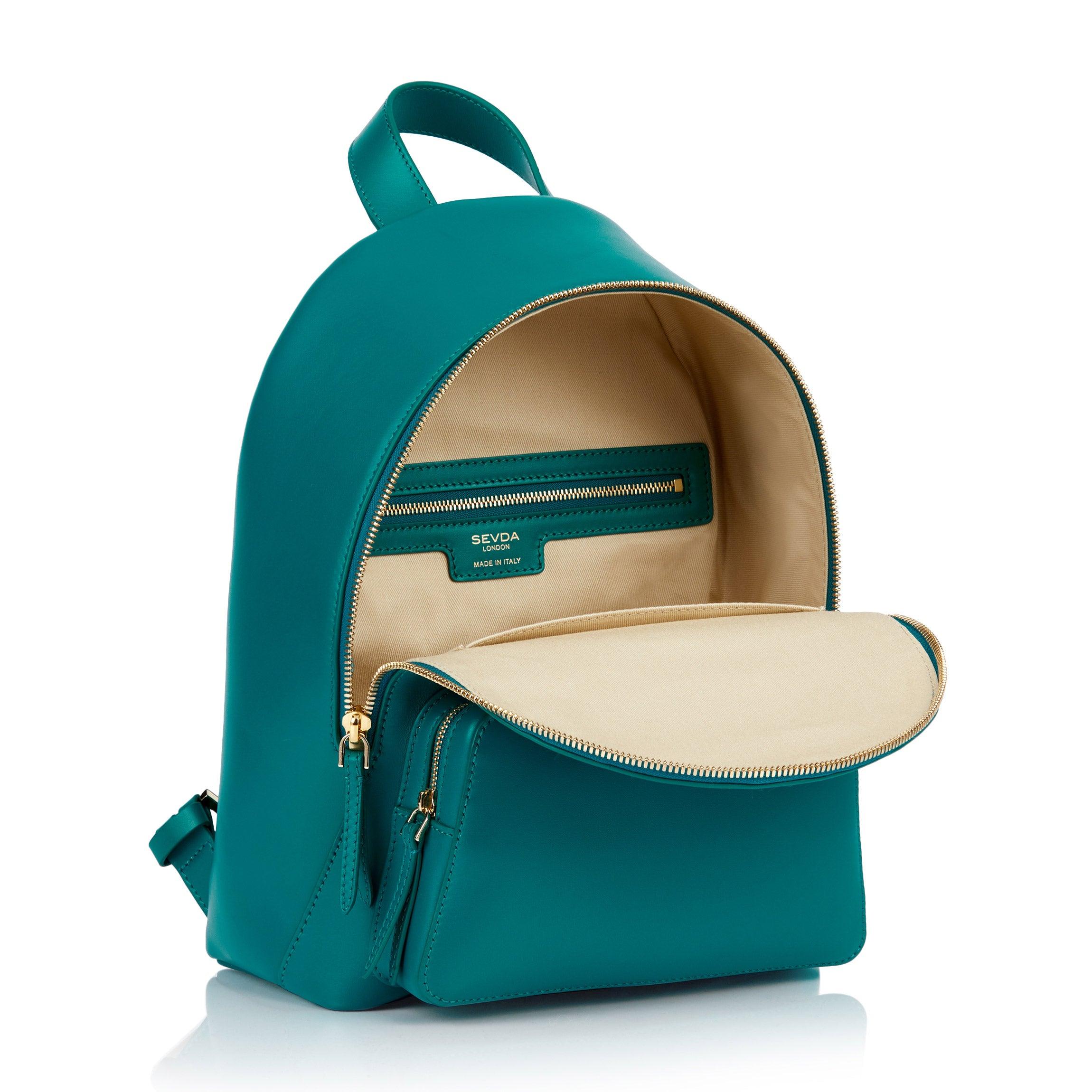 Emerald Green Designer Backpack - Where London's fashion meets Italian craftsmanship.