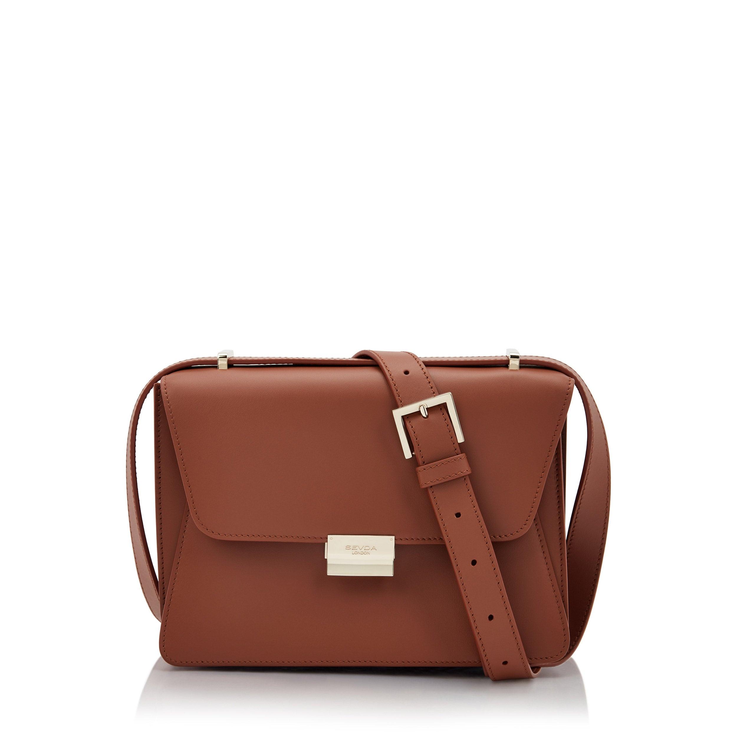 Tan Leather Designer Shoulder Bag - A fusion of London's style and Italian craftsmanship.