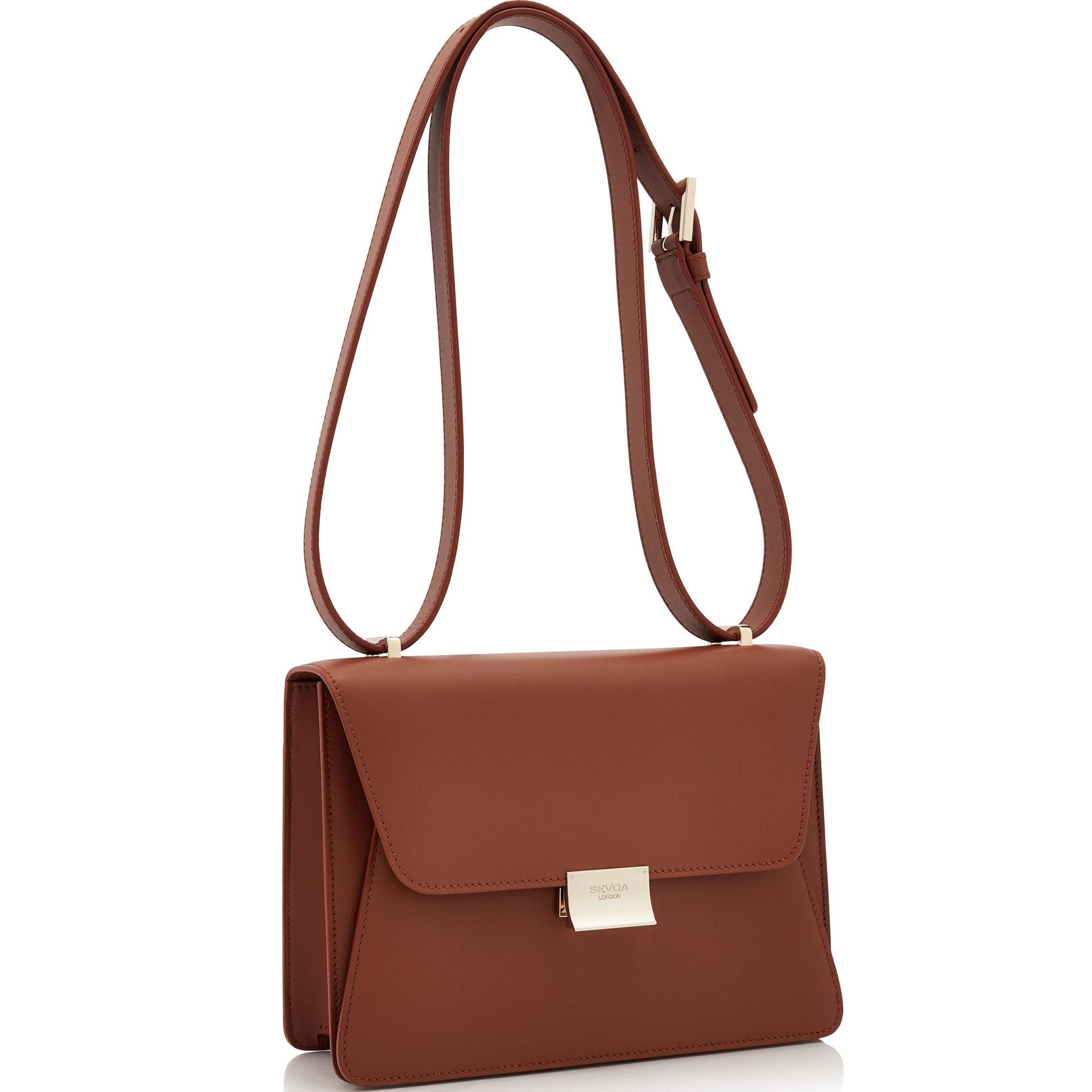 Tan Leather Designer Shoulder Bag - A fusion of London's style and Italian craftsmanship.