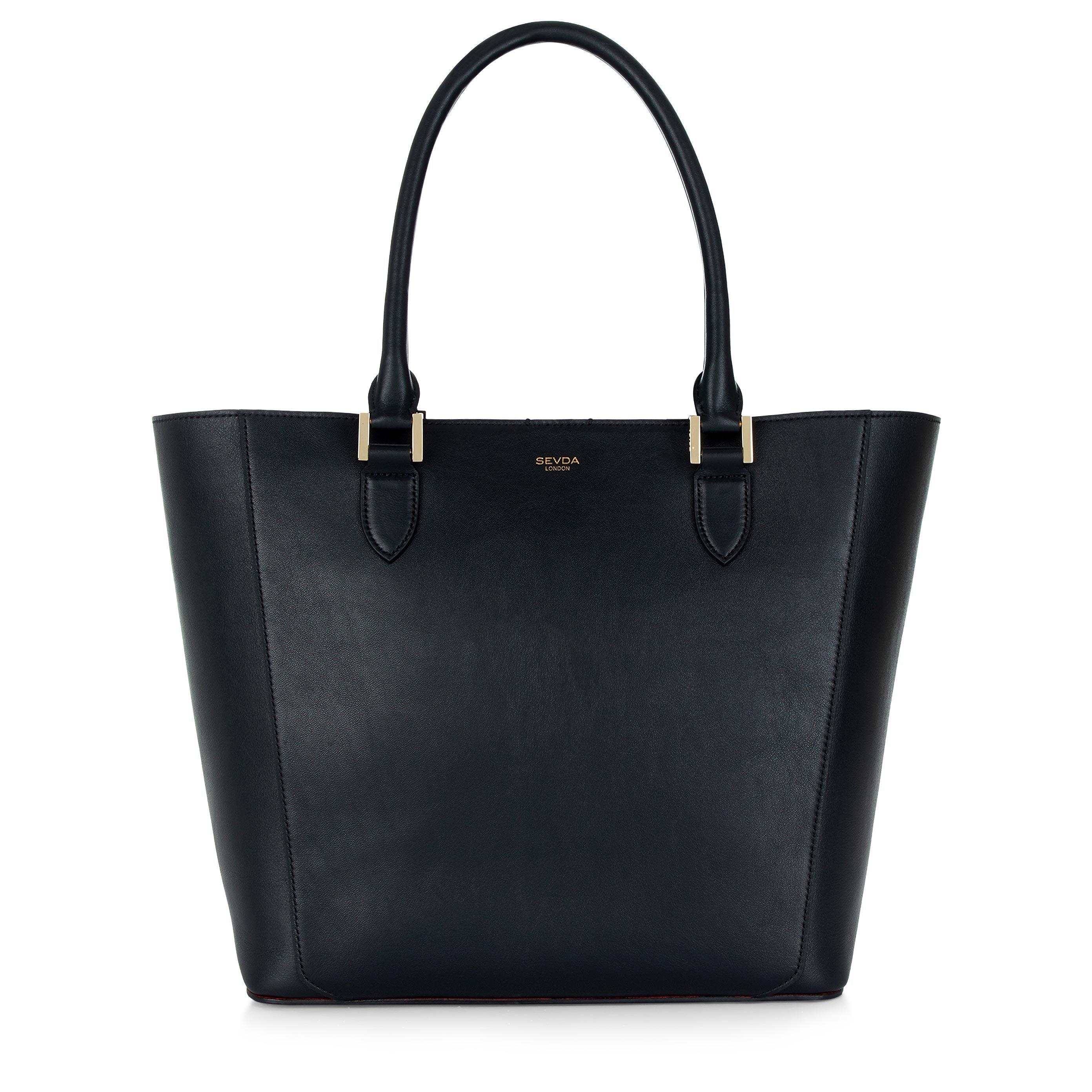 Dark Navy Princess Shopper Bag - SEVDA LONDON Designer Bags from Italy.