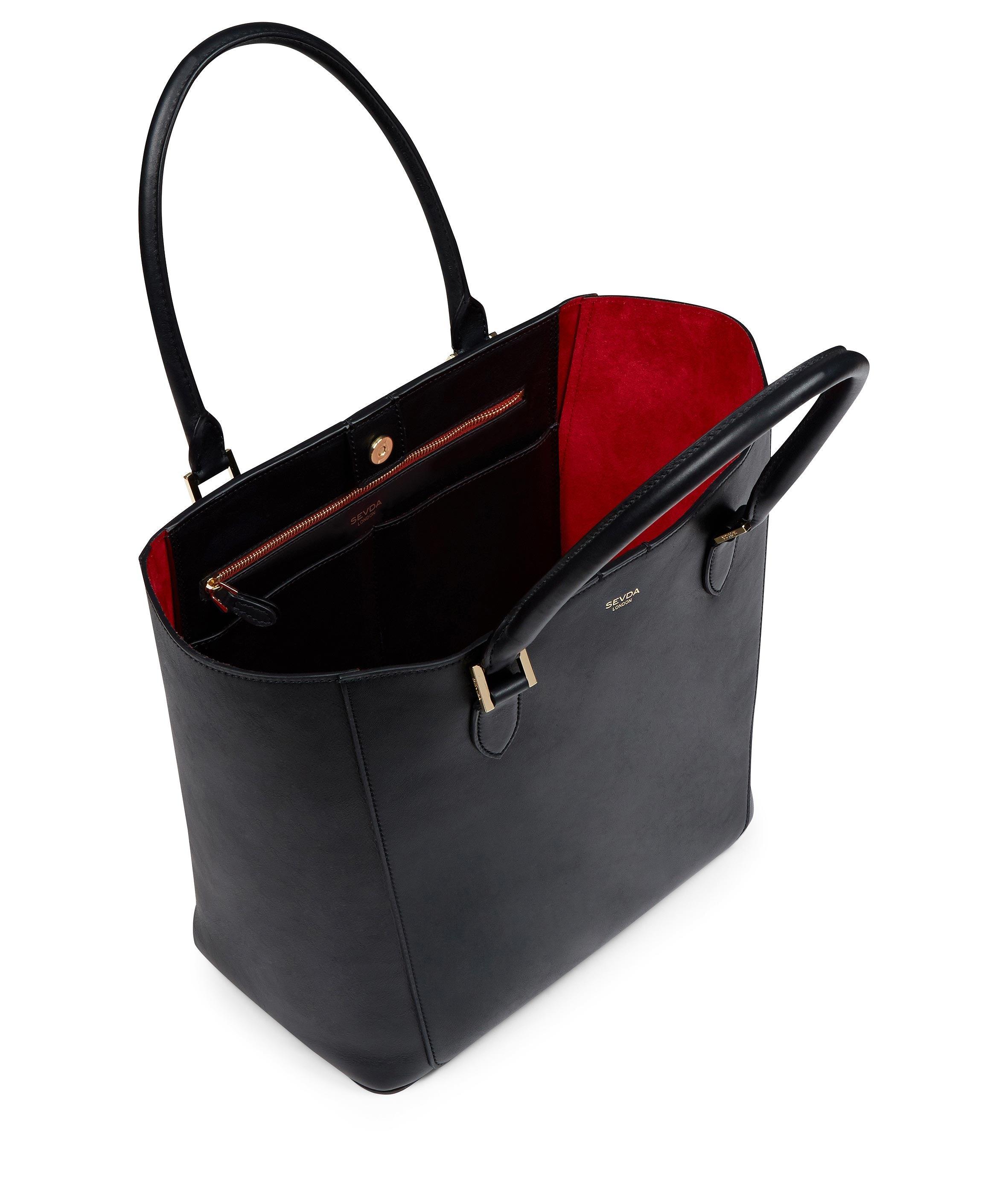 Dark Navy Princess Shopper Bag - SEVDA LONDON Designer Bags from Italy.