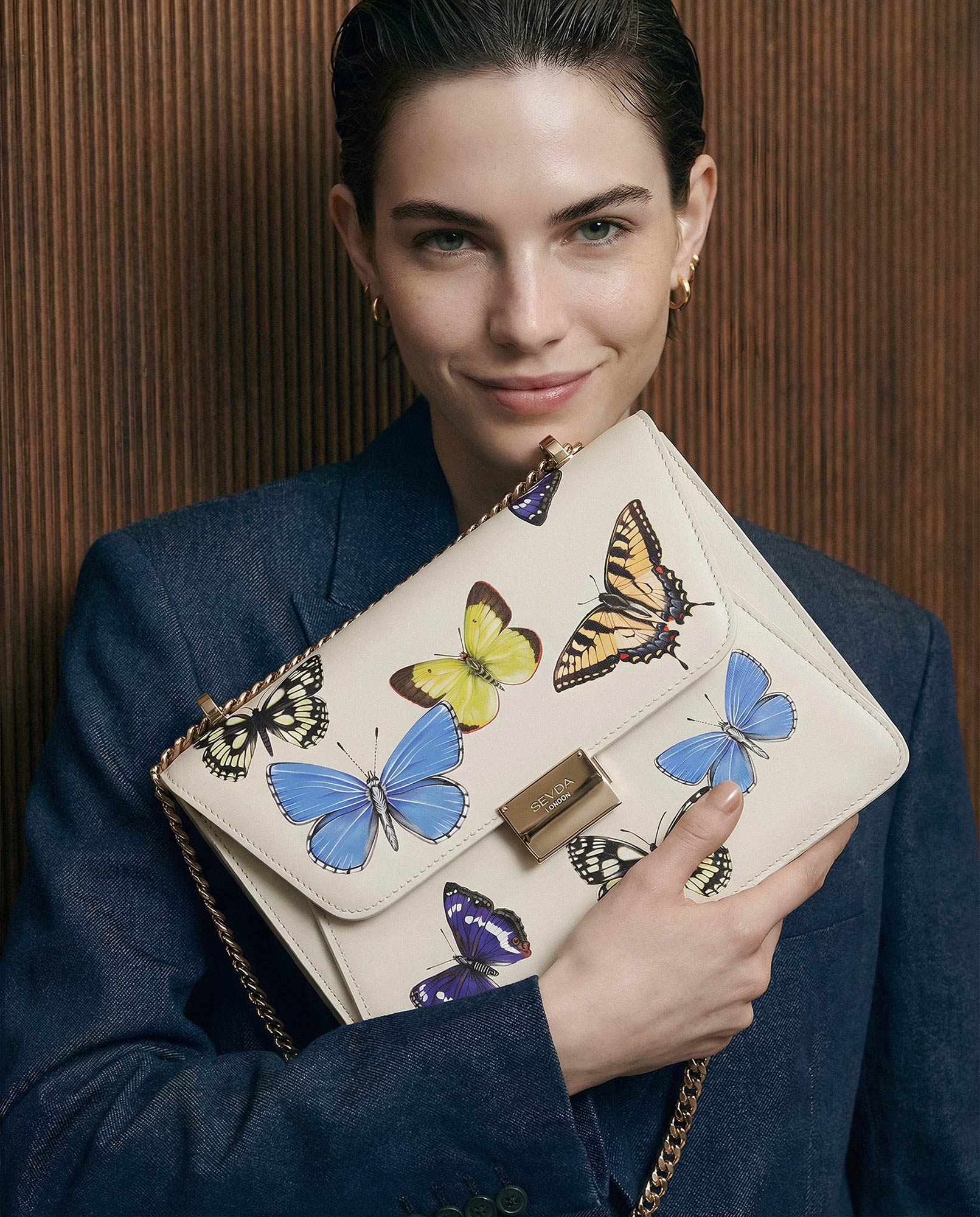 Kate Shoulder Bag Off White Butterflies