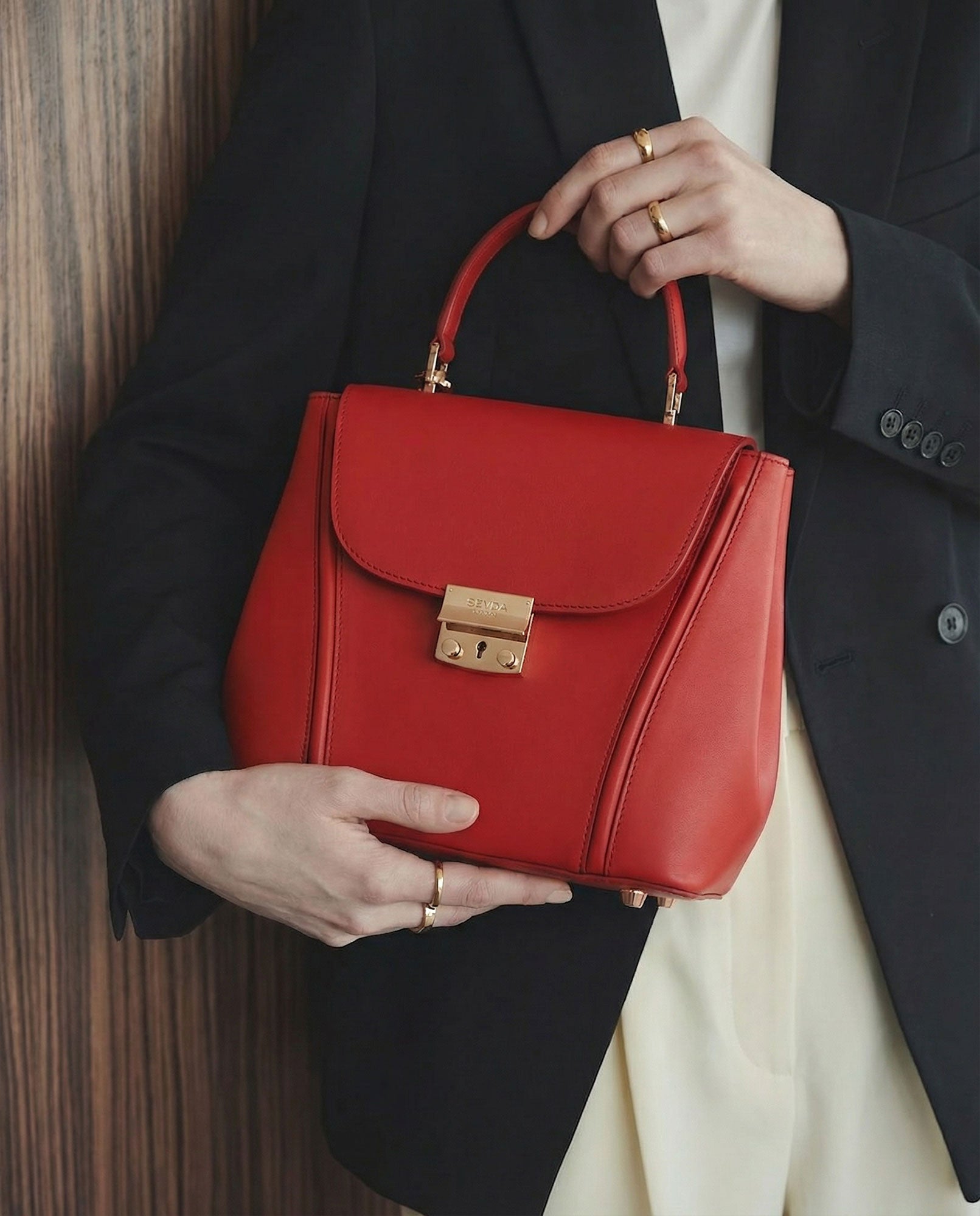 Audrey Mini Red Cherry Bag | SEVDA LONDON