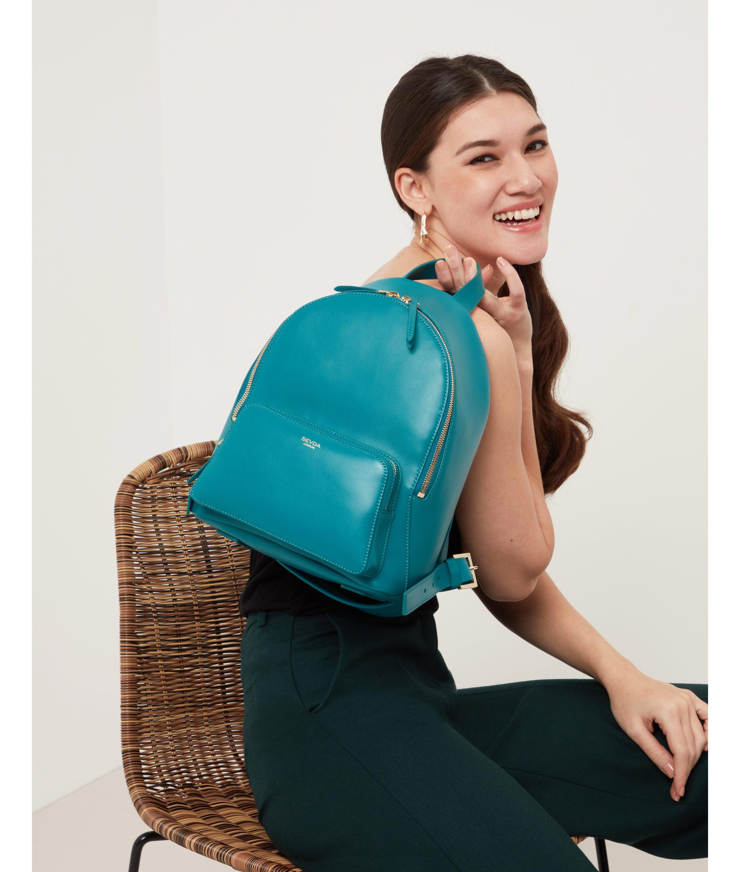 Emerald Green Designer Backpack - Where London's fashion meets Italian craftsmanship.