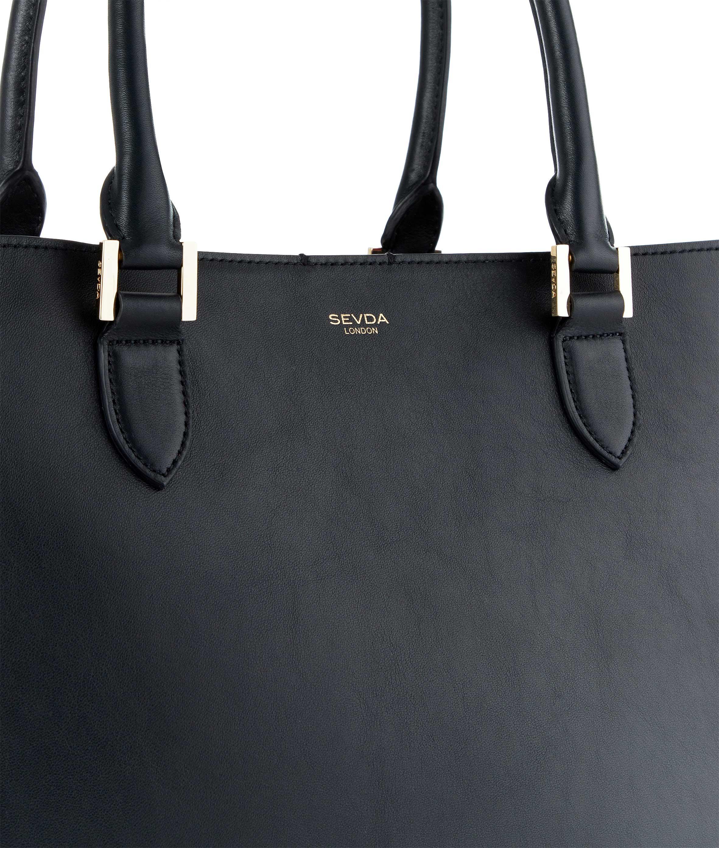 Dark Navy Princess Shopper Bag - SEVDA LONDON Designer Bags from Italy.